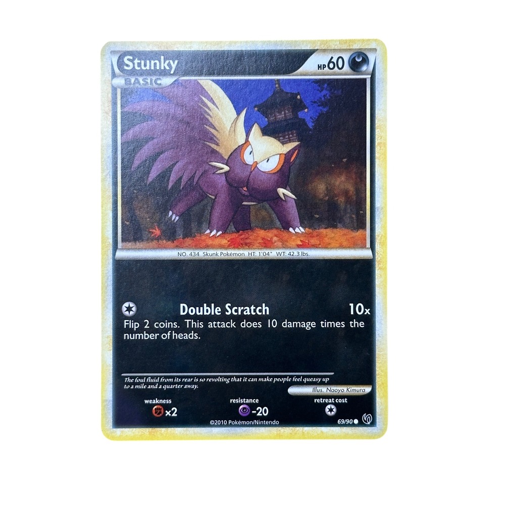Stunky 69/90 Pokemon Card Majestic Dawn Nintendo 2010 Collectible‎ TCG MP/LP
